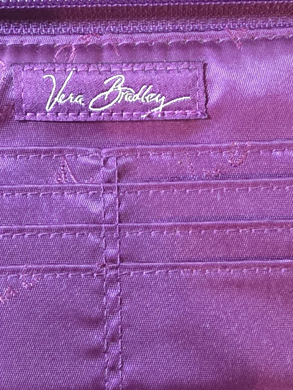 Vera Bradley Purple Multicolor Floral Quilted Cosmetic Wristlet